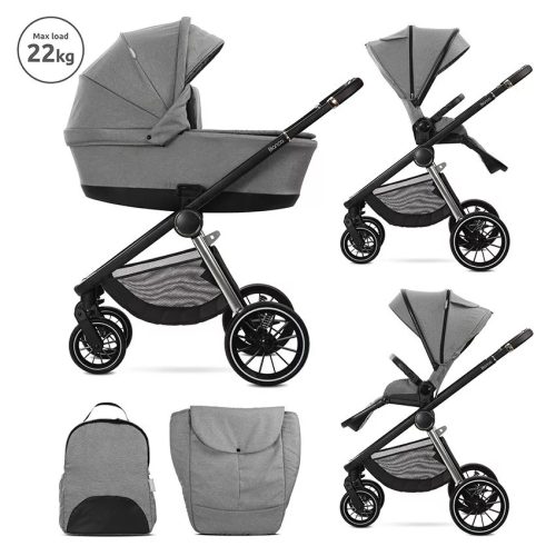 Lorelli Bianca multifunkciós babakocsi 3in1 - Grey