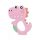 Baby Care szilikon rágóka - Dino Lucky Pink